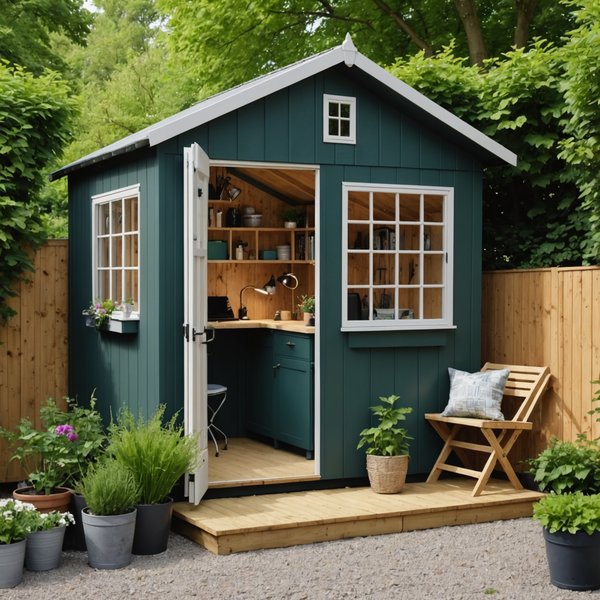 Comment transformer un abri de jardin en espace de travail confortable?